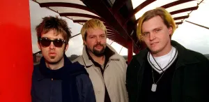 The Eels American pop group in Glasgow covered walkway Scottish Exhibition Centre 1997