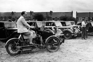 Veteran Prints: Eight-year-old Andrew Scott, son of Coventrys municipal motoring museum curator