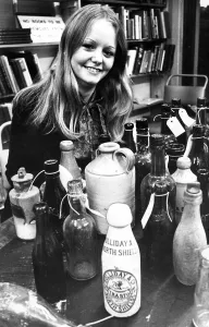 Eileen Bennett, 16 year old secretary at Beamish Museum with just a small part of