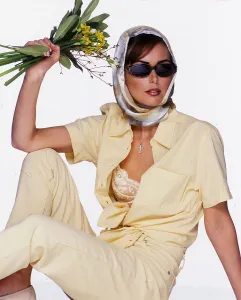 Eileen Catterson model pastels at dawn fashion feature, January 1998