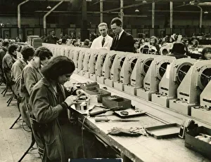 Ekco Wireless Manufactures at work at their desks on the production line 1932