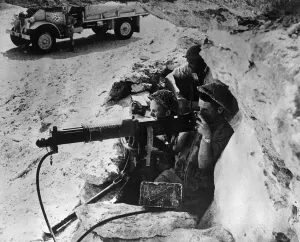 Ammunition Prints: El Alamein 1942 A New Zealand machine gun post close to the battlefield at El