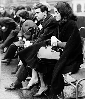 Oxfam Prints: Eleanor Bron of the BBC programme Not So Much a Programme with Bob Holness of Criss Cross Quiz at an Oxfam Appeal