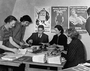 Literature Prints: Election 1950: Dispatching pamphlets and circulars from the Conservative Party