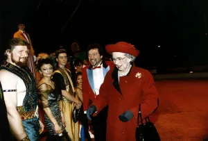 Elizabeth Richards Actress and Queen lookalike with tv presenter Jeremy Beadle