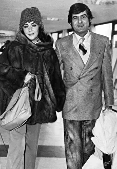 Elizabeth Taylor with boyfriend Henry Wynberg at Heathrow about to board a plane to Los