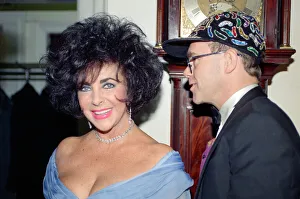 Health Prints: Elizabeth Taylor and Elton John at a gala dinner in aid of the AIDS Crisis Trust in