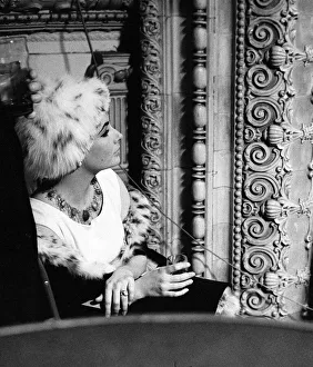 Elizabeth Taylor Feb 1963 and Richard Burton at TV Studios rehersing a programme for St