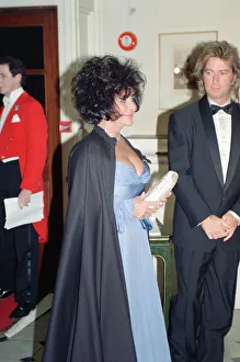 Health Prints: Elizabeth Taylor and her husband Larry Fortensky at a gala dinner in aid of the AIDS