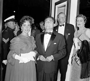 Elizabeth Taylor and Husband Mike Todd at the Premire of Around the World in 80 days