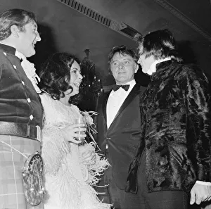 Men And Women Prints: Elizabeth Taylor joking with Nureyev and Richard Burton March 1968