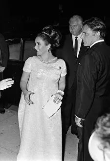 Elizabeth Taylor November 1965 and Richard Burton at Hollywood Party