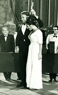 Elizabeth Taylor and Richard Taylor at the Italian Oscars at Taormina Film Festival