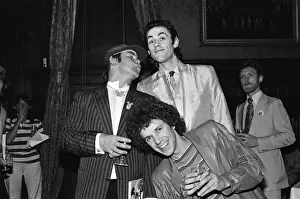 Musicians Prints: Elton John, Bob Geldof and Leo Sayer attending a House of Commons reception