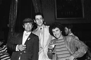 Elton John, Bob Geldof and Leo Sayer attending a House of Commons reception