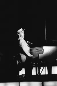 Pianist Prints: Elton John on his European Express Tour which was the European leg of his 1984 Breaking