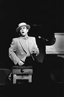 01335 Prints: Elton John on his European Express Tour which was the European leg of his 1984 Breaking