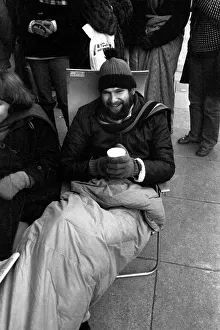 00497 Prints: Elton John fans spent the night in sub-zero temperatures to make sure of getting tickets
