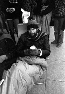 00497 Prints: Elton John fans spent the night in sub-zero temperatures to make sure of getting tickets