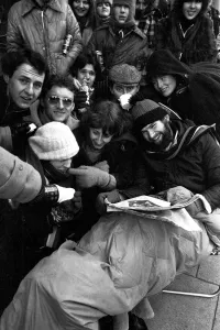00497 Prints: Elton John fans spent the night in sub-zero temperatures to make sure of getting tickets