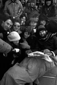 00497 Prints: Elton John fans spent the night in sub-zero temperatures to make sure of getting tickets
