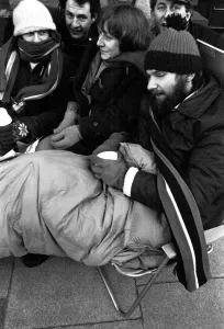 00497 Prints: Elton John fans spent the night in sub-zero temperatures to make sure of getting tickets