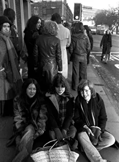 00497 Prints: Elton John fans spent the night in sub-zero temperatures to make sure of getting tickets
