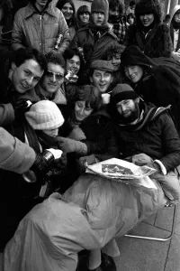 00497 Prints: Elton John fans spent the night in sub-zero temperatures to make sure of getting tickets