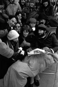 00497 Prints: Elton John fans spent the night in sub-zero temperatures to make sure of getting tickets
