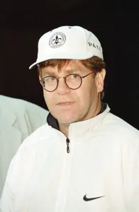 01364 Prints: Elton John leaving the Wellington Hospital after having a pacemaker fitted