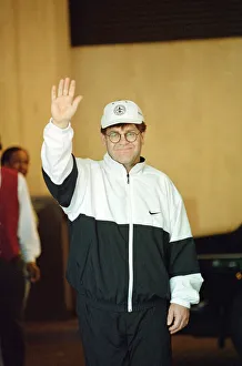 01364 Prints: Elton John leaving the Wellington Hospital after having a pacemaker fitted