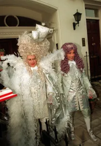 Elton John as Louis X1111 at Palais for 50th birthday April 1997 party