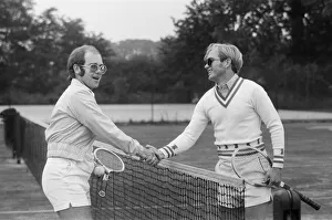 Knighthood Prints: Elton John March 1974, with Larry King (husband of Billie-Jean King