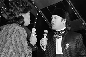 Musicians Prints: Elton John and Millie Jackson performing at Montreux Pop Festival