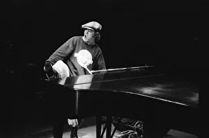 Elton John performing in concert at the Theatre des Champs-Elysees, Paris