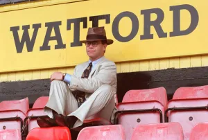 ELTON JOHN IN PHOTO CALL AT WATFORD STADIUM - 5th August 1991