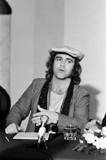Elton John, pictured back in London after his successful tour of Russia. 31st May 1979