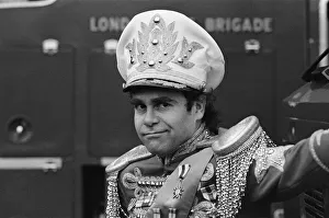 Elton John pictured before he sets off on his first major British tour for five years