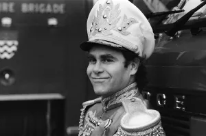 Elton John pictured before he sets off on his first major British tour for five years