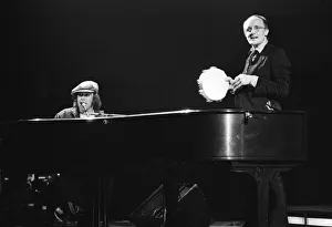 Pianist Prints: Elton John and Ray Cooper in concert at Birmingham Hippodrome. 21st April 1979