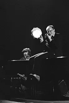 Elton John and Ray Cooper in concert at Birmingham Hippodrome. 21st April 1979