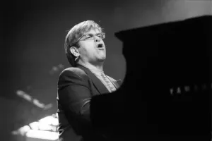 Ear Ring Prints: Elton John, singer and songwriter, performing at The Newcastle Arena, Tyne and Wear