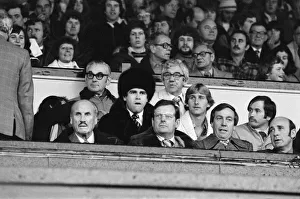 Chairman Prints: Elton John watching the Watford v Gillingham football match. 11th November 1978