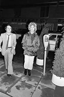 Pianist Prints: Elton John wearing a womans wig, pictured with his manager John Reid