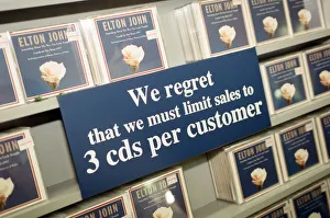 01364 Prints: Elton Johns single Candle in the Wind 97'on sale at Tower Records
