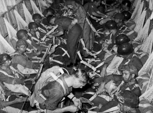 Emergency in Malaya. The 22nd Special Air Service Regiment seen here sitting calmly in
