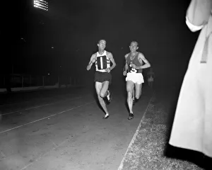 Emil Zatopek, 10, 000 metres London v Prague held at White City. 12th October 1955