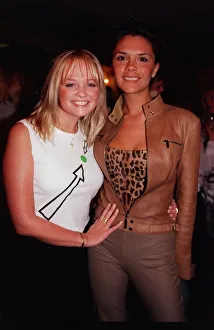 Emma Bunton and Victoria Adams May 1999 are pictured at the Mirror Pride of Britain