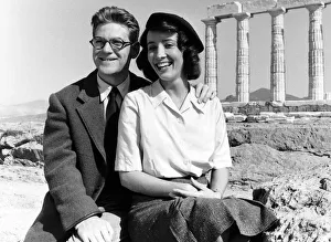 Emma Thompson Actress with Co-Star Kenneth Branagh in Athens Greece to film