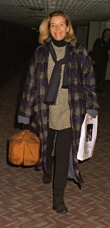 Emma Thompson actress who has just split from actor husband Kenneth Branagh arriving